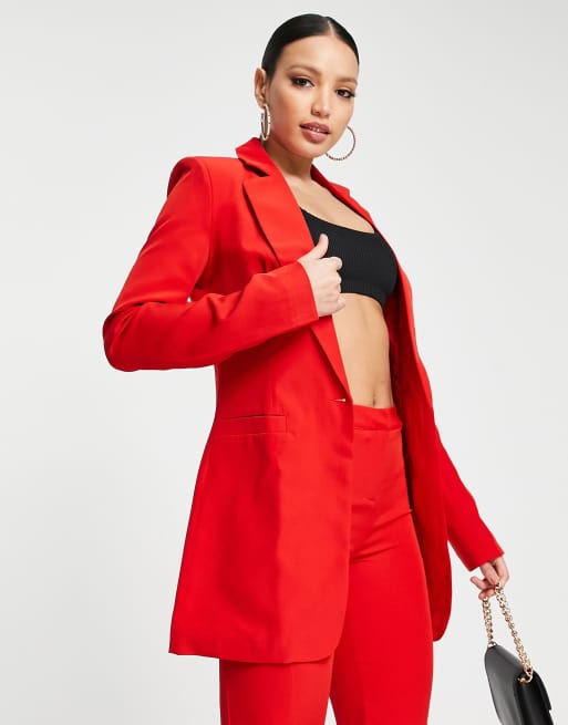 Asos red clearance blazer