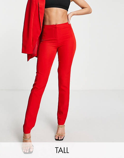Unique21 Tall tailored pants in red