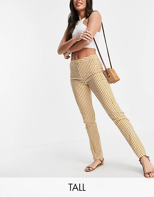 Unique21 Tall tailored trousers in beige check co-ord