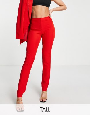 Unique21 Tall tailored trousers in red - ASOS Price Checker