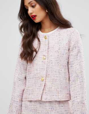 unique21 super mini skirt in tweed co-ord