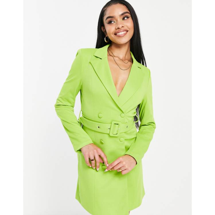 Neon green hotsell blazer dress