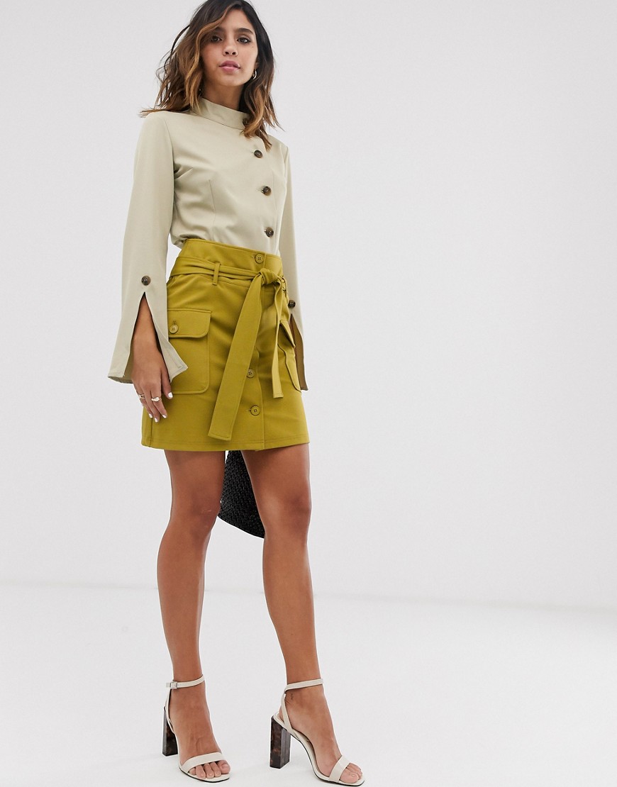 Unique21 utility mini skirt-Green