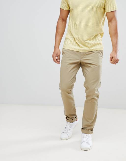 United Colors of Benetton – Schmal geschnittene Chino-Hose in Beige