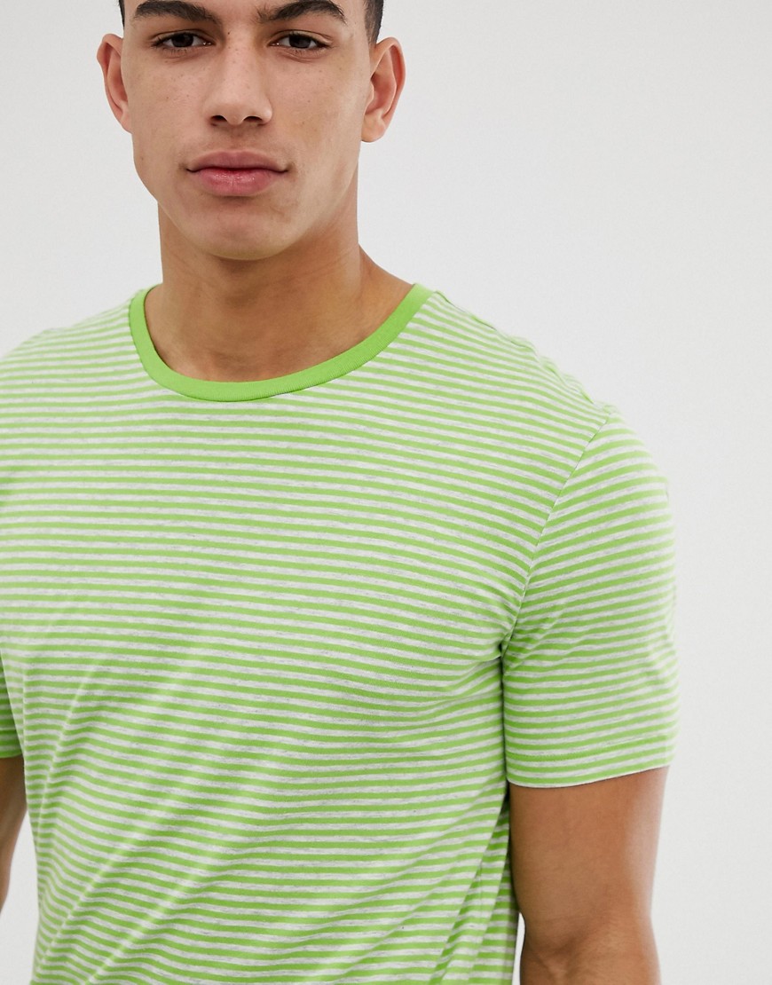 United Colors Of Benetton - T-shirt a righe verdi-Verde