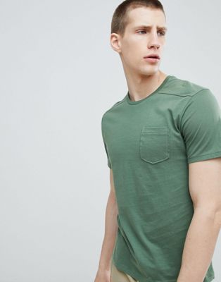 United Colors Of Benetton - T-shirt met zakje in kaki-Groen