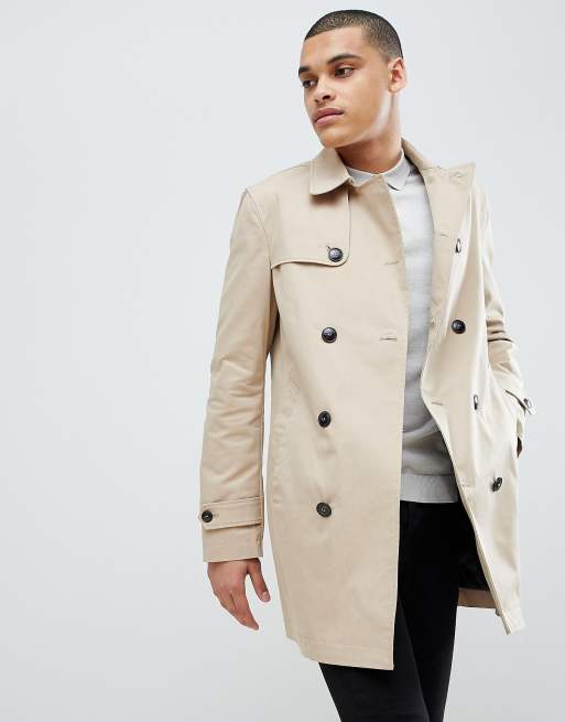 United Colors of Benetton trench coat in cream | ASOS