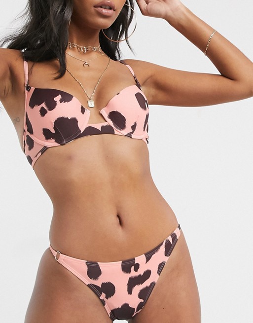 Unqiue 21 Blush Cow Skimpy Tanga Bikini Bottom