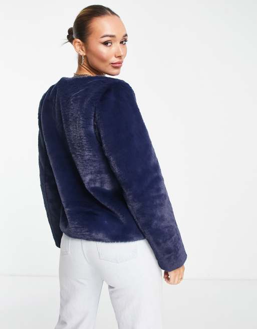 Faux fur outlet jacket au