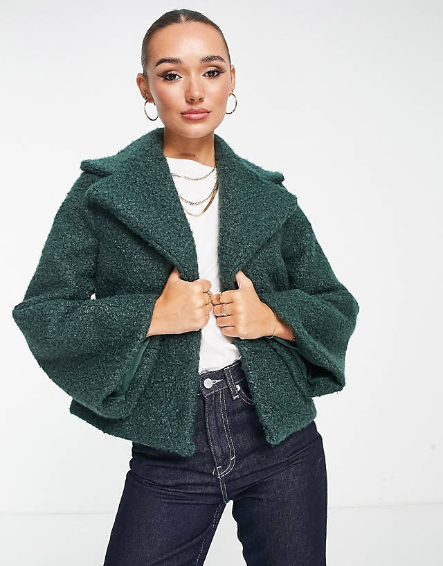 Unreal Fur - madam butterfly jacket in green