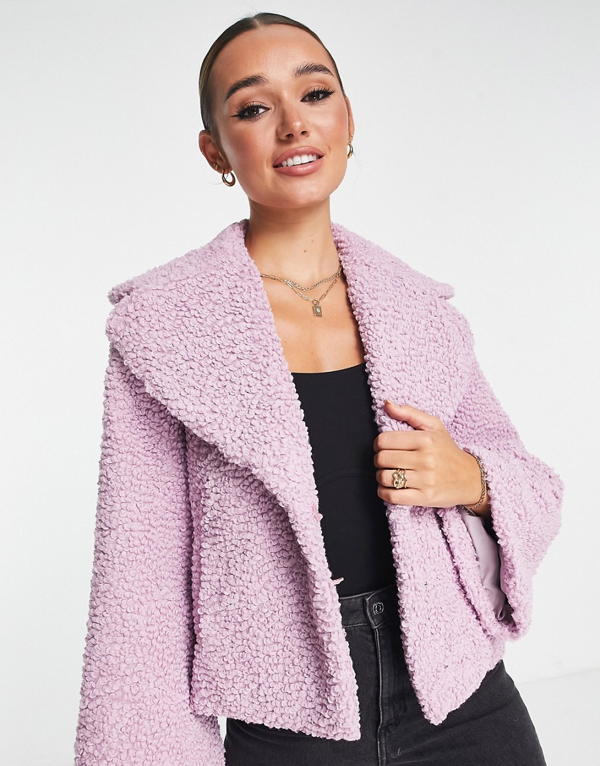 Unreal Fur Madam Butterfly jacket in pink