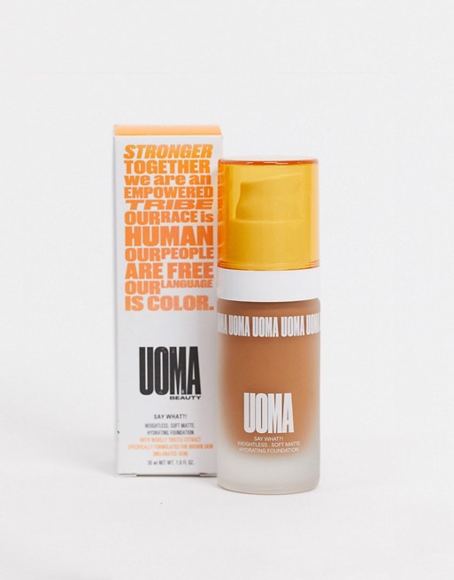 UOMA Beauty Say What?! Soft Matte Foundation Brown Sugar
