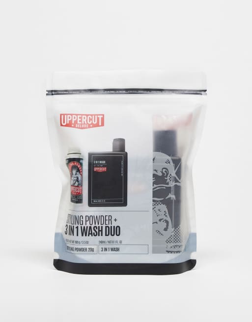Uppercut Deluxe - Polvere per lo styling + Detergente 3 in 1 - Set