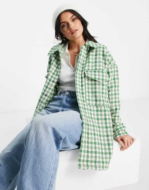 Urban Bliss - Camicia giacca verde a quadri, 3 di 4