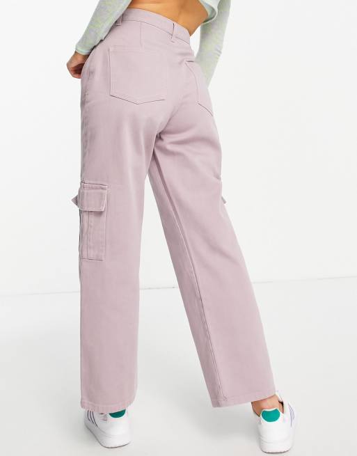 Urban Bliss carpenter 90's baggy trousers in mauve