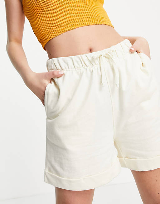 Co-ords Urban Bliss co-ord turn up shorts in yellow 