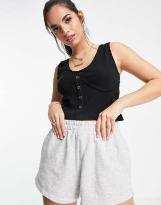 Urban Bliss Corset Detail Top In Black ModeSens