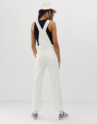 white flare overalls