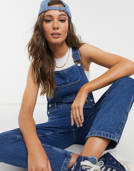 Urban Bliss dungarees in mid wash