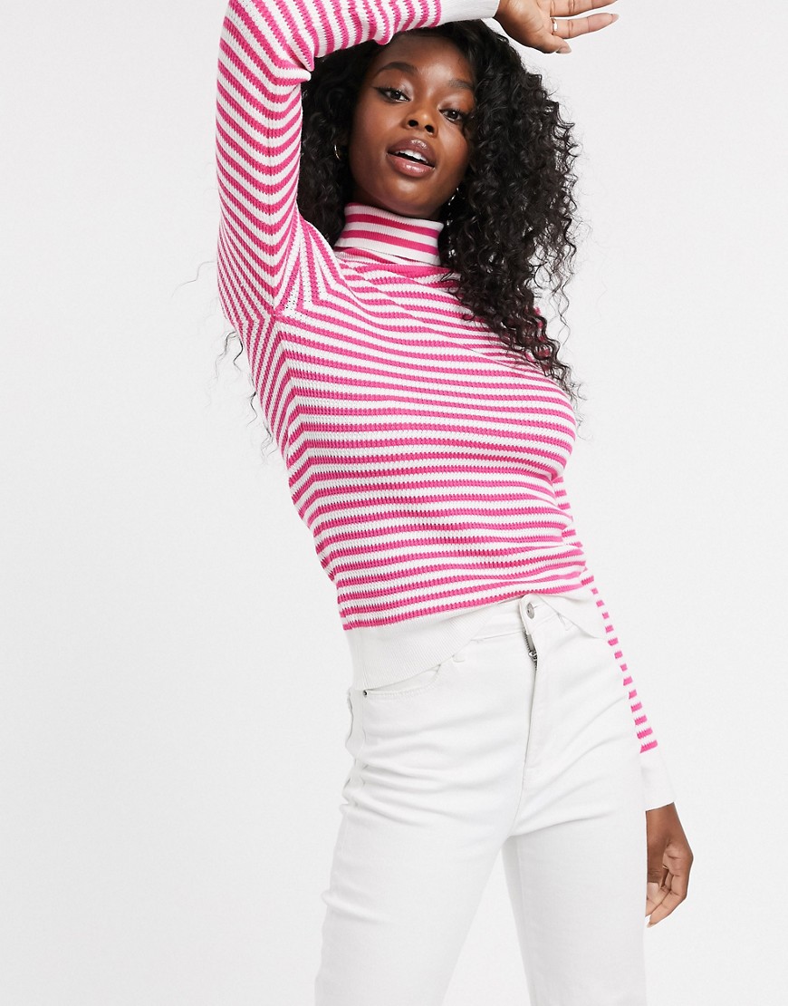 Urban Bliss hattie stripe jumper-Pink