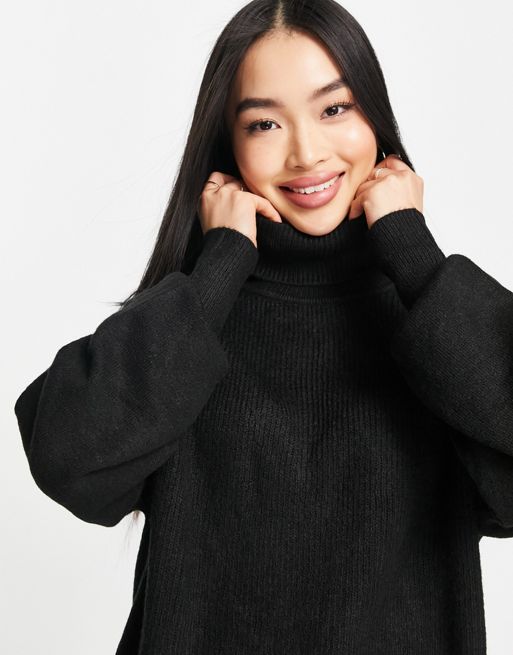 Urban Bliss high neck sweater in black