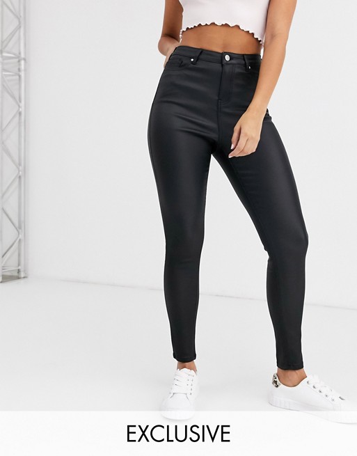 Urban Bliss high waisted coated jeans