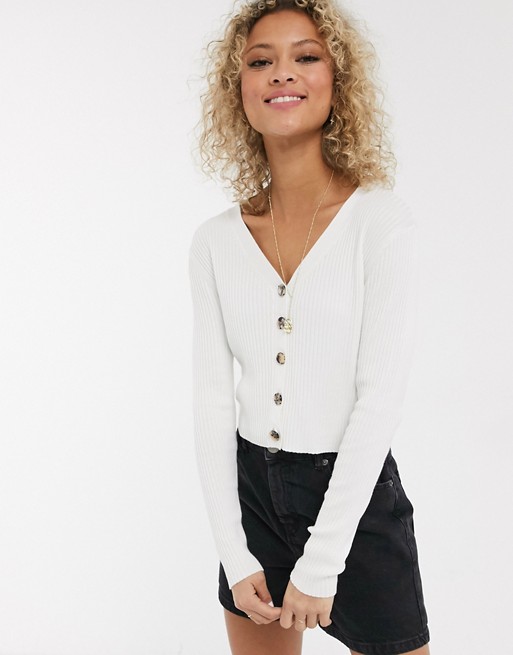 Urban Bliss knitted top with buttons