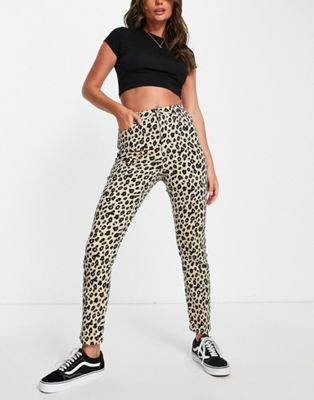 Urban Bliss leopard print jeans in multi