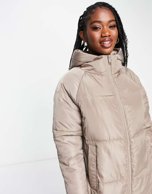 Mink Hooded Long Puffer Jacket