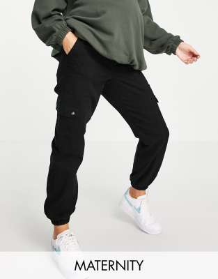 Urban Bliss Maternity cargo pants in black