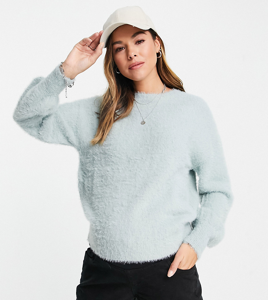 Urban Bliss Maternity fluffy knit sweater in sage green