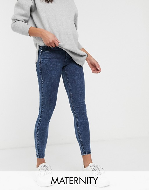 Urban Bliss Maternity high waist skinny jeans with belt
