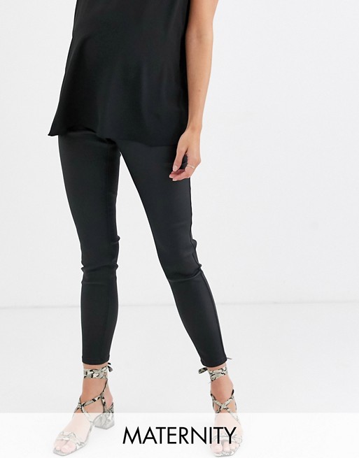 Urban Bliss Maternity high waisted coated jeans