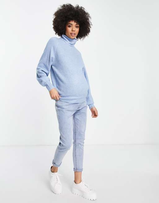 Urban Bliss Maternity - Maglione accollato blu ghiaccio, 2 di 4