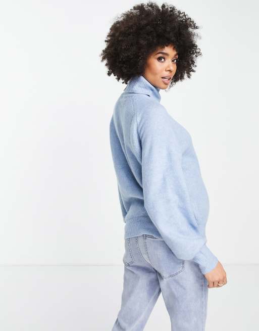 Urban Bliss Maternity - Maglione accollato blu ghiaccio, 4 di 4