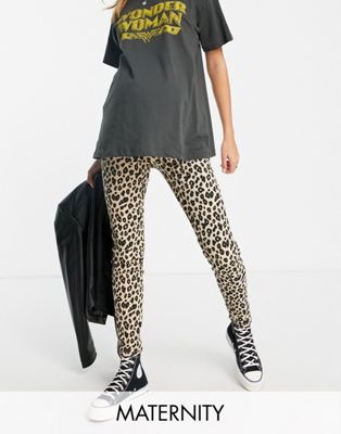 Urban Bliss Maternity skinny jean in leopard print