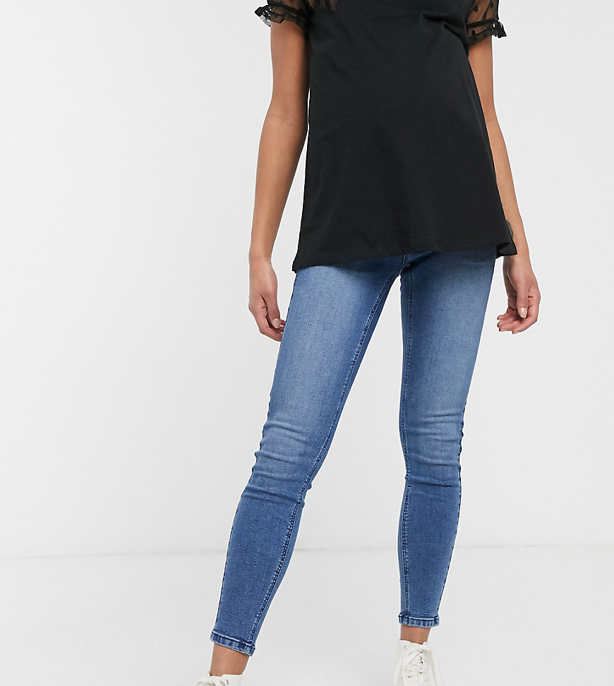 Urban Bliss Maternity — Skinny jeans med synlige knapper-Blå