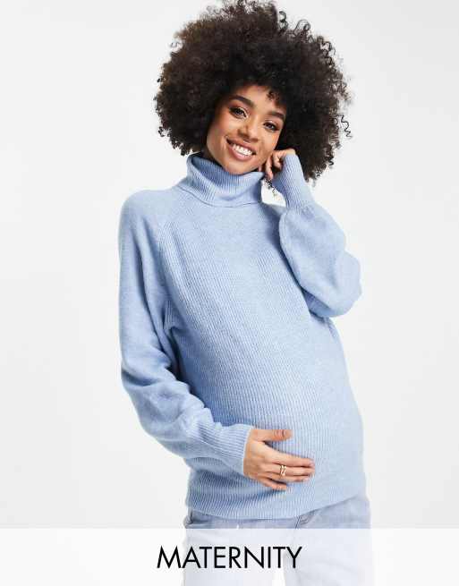 Urban Bliss Maternity – Sweter z golfem w jasnoniebieskim kolorze