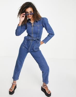 asos denim playsuit