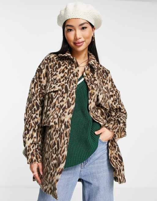 Asos leopard jacket best sale