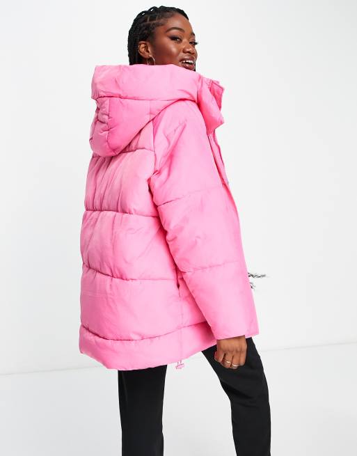 Neon pink best sale bubble coat