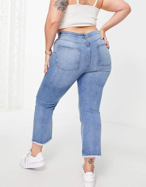 Urban Bliss Plus - Cropped flared jeans met hoge taille in gebleekte wassing, 2 van 4