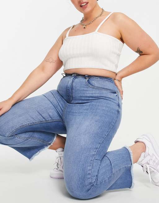 Urban Bliss Plus - Cropped flared jeans met hoge taille in gebleekte wassing, 4 van 4