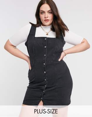 plus size denim mini dress