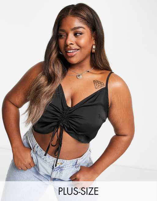 Urban Bliss Black Corset Crop Top