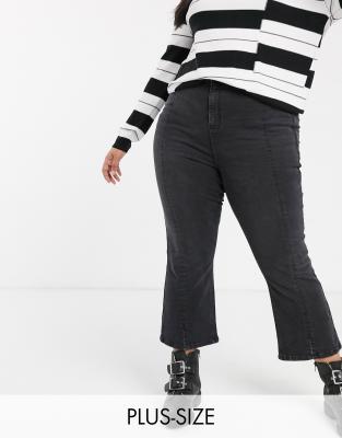 plus size kick flare jeans