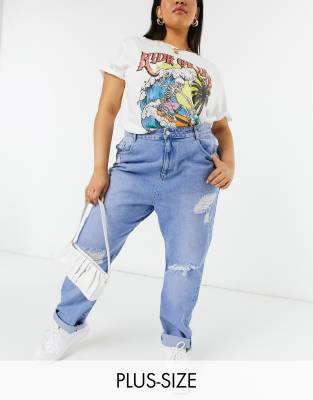 plus size slouch jeans