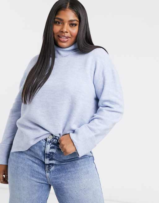 Plus size light blue sweater sale