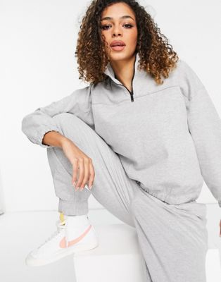 Urban Bliss co-ord half zip sweater in grey marl - ASOS Price Checker