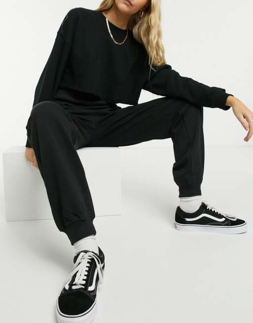 Urban Bliss set sweatpants bottom in black